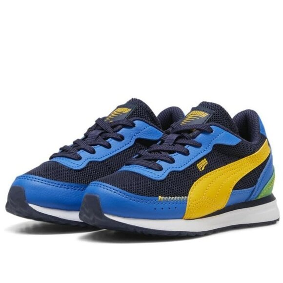 PUMA Road Rider Sneaker, Navy-Yellow Sizzle - size 2.5C (PRE-OWNED) - Picture 1 of 12